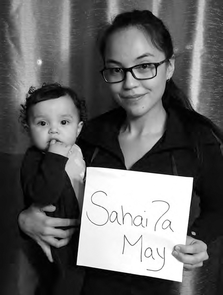 Shene Catholique-Valpy and her daughter.